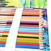 Damero Design Canvas Wrap Holder for 72 Colored Pencil, Roll Case for Pencils, Travel Organizer Pouch for Artist, Multi-Purpose (No Pencils Included), 72 Holes, Painting
