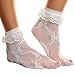 2 Pairs of Lace Anklet Socks with Ruffles