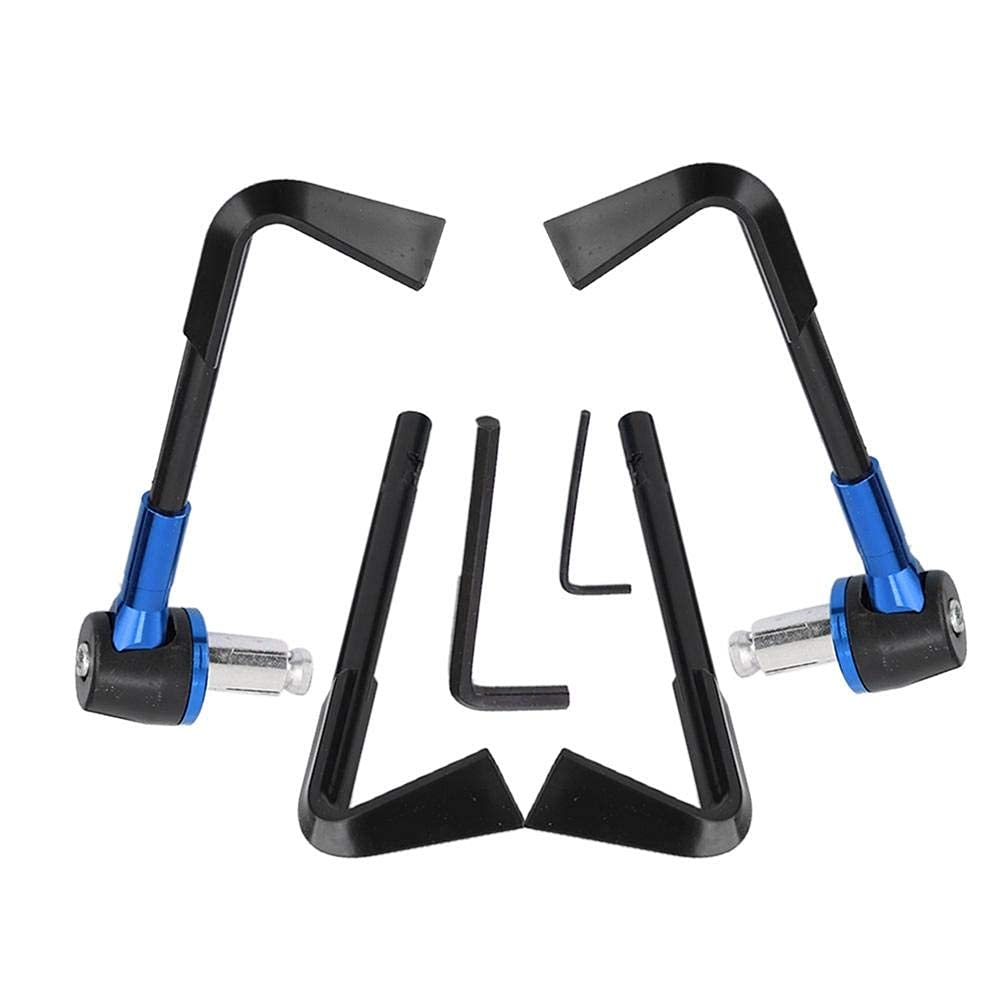 Aramox 22mm Motorcycle Brake Guard Lever,CNC Aluminum Alloy Plastic Handgrip Brake Lever Guard Protector Handlebar(Blue)