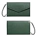 Krosslon Rfid Passport Holder Wristlet Travel Wallet Trifold Documents Organizer Slim Purse, Fit US UK CA Passport Cover Best Traveling Accessories for Women, Dark Green(8#)