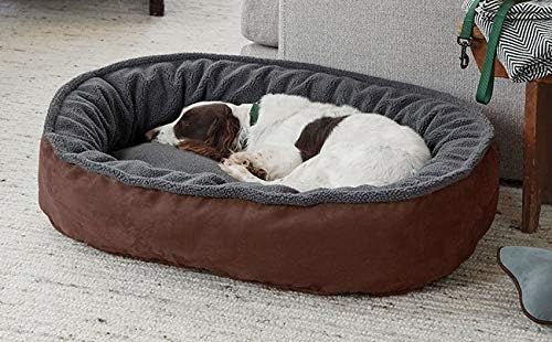 Sponsored Ad - Ultra Soft Ethnic Desingner Polyster Filled Reversable Brown and Black Dual Color for Dog and Cat Beds (Export Quality) - Medium