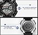 Aposon Mens Digital Sports Watch, Outdoor Military Army Shock Watches Cheap Electronic Mens Wrist Watch PU Band with LED Back Light Alarm Calendar Stopwatch 50M 164FT Waterproof Black
