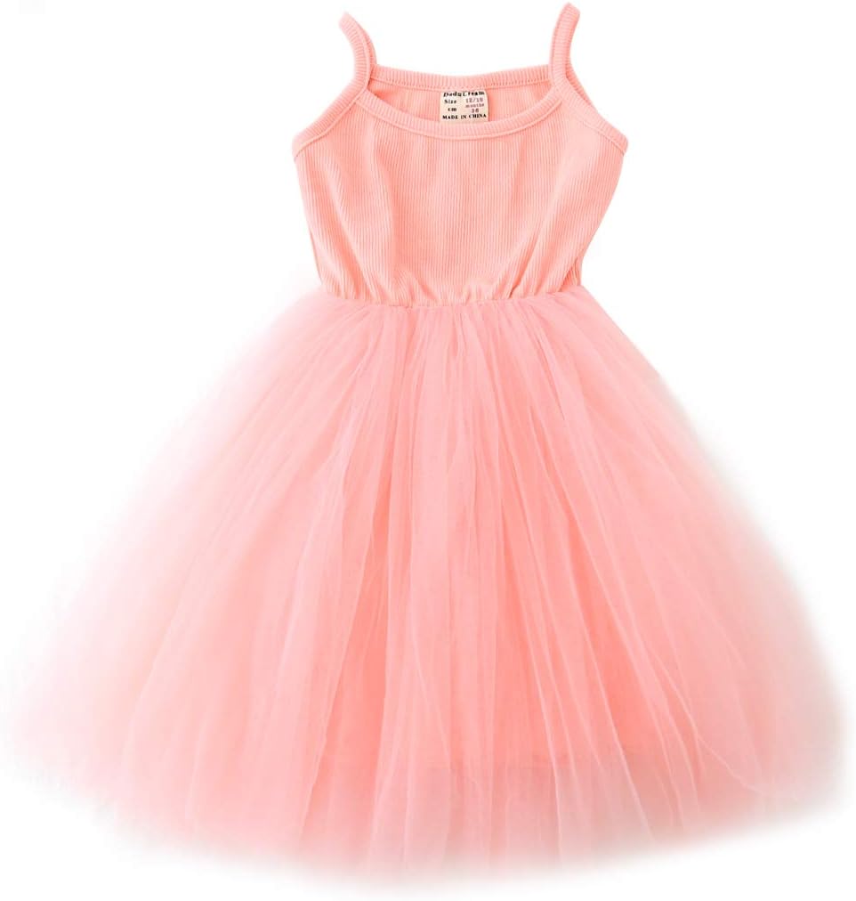 Baby Girls Tutu Dress Sleeveless Infant Toddler Sundress Tulle Bubble 5 Layers