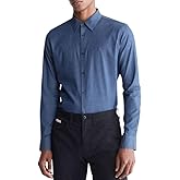 Calvin Klein Mens Chambray Slim Fit Button-Down Shirt