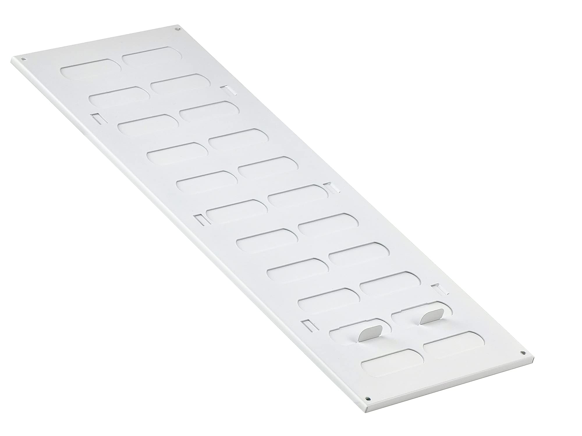 Steinberg14 White 400x150mm / 16x6 inch Adjustable Sliding Hit and Miss Ventilation Grille - Metal Air Vent Cover