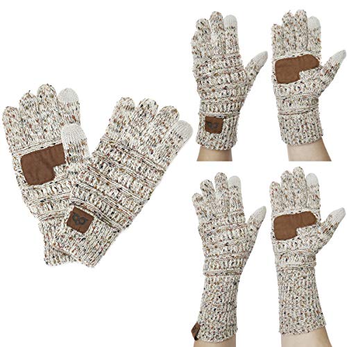 image for YOOWL Gloves Women Men Touchscreen Gloves Texting Warm Winter Knitted 