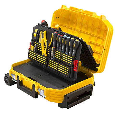 Stanley FatMax Werkzeugkoffer bestückt (54 x 40,5 x 25,5 cm, formstabiler Trolley mit Werkzeugset, Teleskophandgriff… – Bild 2