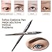 PrettyDiva Eyebrow Pencil, Waterproof Long Lasting Tattoo Eyebrow Pen Tint Brow Gel Eye Makeup Tool (Chestnut)