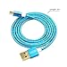 WEme Aluminum Micro USB Cable 1M/3FT, HighSpeed Gold Plated Connector USB 2.0 A Male to Micro B Sync Charge and Data Transfer Cable for Samsung, Nexus, HTC, Motorola, Nokia, Blue