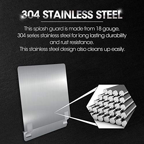 Zipcase Stainless Steel 20-1/2" W x 18" H Universal Side fryer Splash for Commercial Fryers fitting 0.5" - 1" Side, Pack of 1 - Thumbnail 4