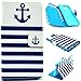 Galaxy Alpha Case,Gift_Source Brand Anchor - PU Leather Wallet Case Soft TPU Cover Skin Card Slots Case Cover for Samsung Galaxy Alpha SM-G850,Sent Screen Protector + Stylus Pen