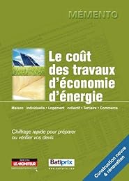 Le  coût des travaux d'économie d'énergie