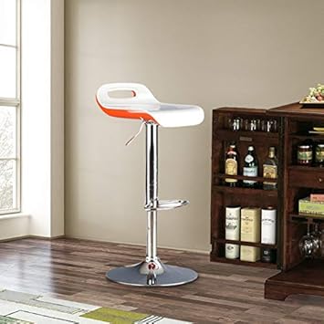 HomeTown Dallas ABS Bar Chair and Stool in Orange Colour