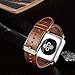 Icarercase Vintage Series Leather Strap with Metal Clasp Buckle for Apple iWatch (Brown, 38mm)
