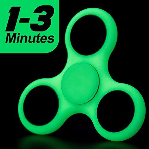 LYNEC Fidget Spinner, Hand Spinner Bearing with Luminous Fluorescent Light Glow In The Dark, Ultra Durable High Speed for ADD, ADHD Anxiety Autism Boredom Stress Focus