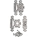 Brass Decorative Jewelry Box Latches, Pair