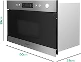 Hotpoint 22L 750W Built-in Microwave with Grill - Stainless Steel view 3