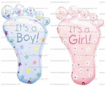 Amazon Com 1 4 Twins Baby Shower Balloons Birthday Edible Cake