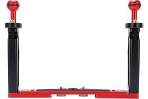 Diving Underwater Camera Housings Tray, Durable Adjustable Ergonomic Dual Handle Tray Stabilizer Convenient for Balance Shoot