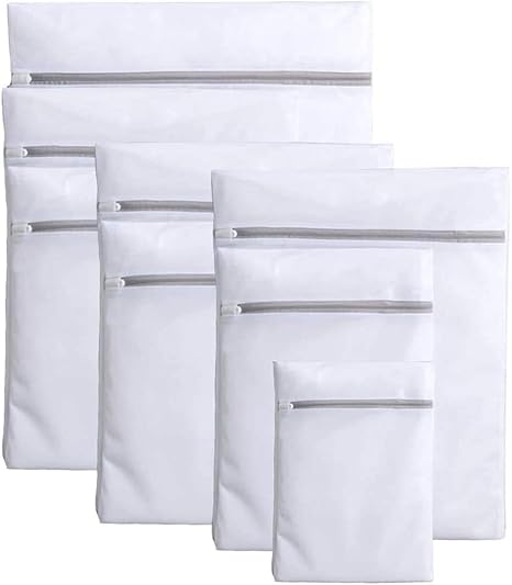 Amazon Co Jp 洗濯ネット ランドリーネット 洗濯袋セット8枚入 再利用可能 旅行収納袋 家庭用 変形を防 絡み防ぎ ブラジャー 下着 Tシャツ靴下小物 洗濯機用最適 ホーム キッチン