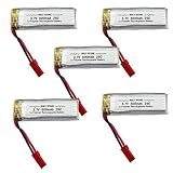 Holy Stone® 5 x 3.7V 500mAh 25C High-Rate Battery for UDI U817 U817C U817A U818A WLtoys Quadcopter V959 V969 V979 V989 V999 V929 V949 V212 V222 RC Drones(5 Pcs),obtain extra flight time:45mins