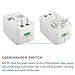 LURICO 2 USB Charging Port (1A) All in One Universal Travel Adapter Power Plug Wall AC Adaptor Charger US EU UK AUS (AC100-240V) Power Adapter Multi Socket Outlet