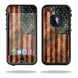 Mightyskins Protective Vinyl Skin Decal Cover for Lifeproof iPhone 6/6S Case fre Cover wrap sticker skins Vintage Flag
