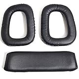 iParaAiluRy Replacement Earpads (1 Pair) + Spare Pillow (1 Piece) for G35 Headphones - Black