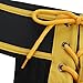 ZILucky Men's Backless Bikini Jockstrap Briefs Lace Up Underwear Bulge Pouch Shorts (M) Yellow