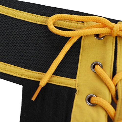 ZILucky Men's Backless Bikini Jockstrap Briefs Lace Up Underwear Bulge Pouch Shorts (M)