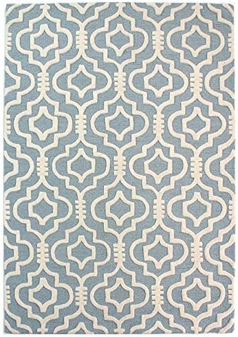 Sky Furniture Moorish Nador Wool Rug for Every Room, 200 x 290 cm Size, Duck Egg Colour