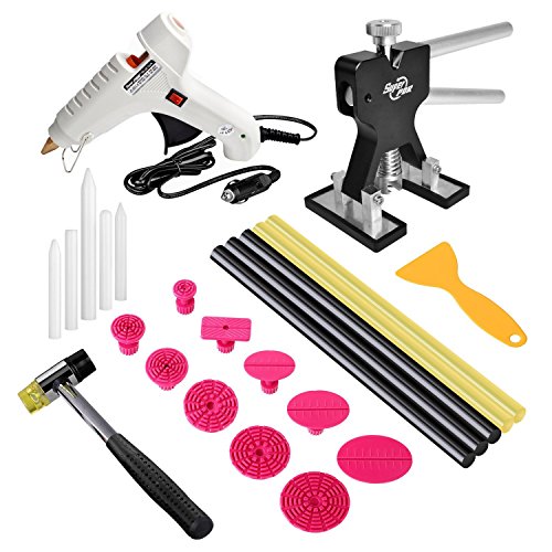 Click Here to See More Images Auto Dent Repair Kits AUTOPDR Car Body Shop Paintless Hail Damage Dent Removal Puller Lifter Tool DIY Automotive Pdr Kit 24Pcs