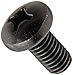 Small Parts Steel Pan Head Machine Screw, Black Oxide Finish, Meets ASME B18.6.3, #1 Phillips Drive, #4-40 Thread Size, 1/4