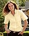 Ladies' Classic Wrinkle-Free Short-Sleeve Oxford (Butter) (Large)