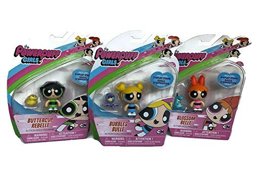 Powerpuff girl trio bundle - green, pink & blue min…