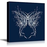 Canvas Wall Art Dynamic Water Splash Butterfly Canvas Prints Home Artwork Decoration for Living Room,Bedroom - 12x12 inches
