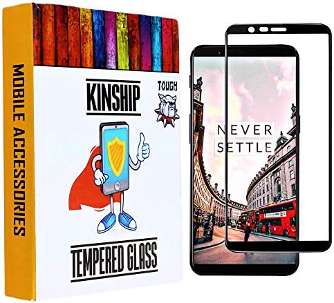 Kinship Factory Tempered Glass Screen Protector for OnePlus 5T / One Plus 5T (1+5T) with Camera Lens Protector Edge to Edge Full Screen Coverage with Easy Installation kit
