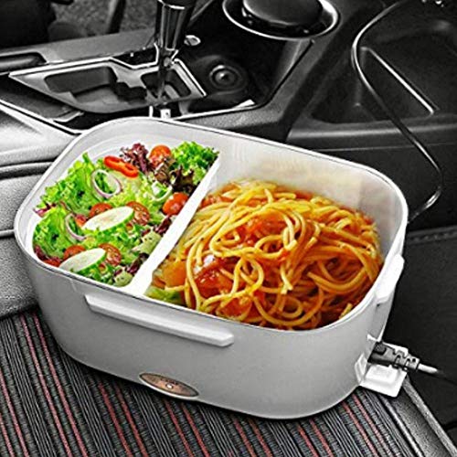 Umiwe Portable 12V Car Use Electric Heating Lunch Box Bento Meal Heater Food Warmer with Removable Stainless Steel Container - Food Grade Material 40W