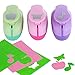 Paper Punch Hole Puncher - (3 Pack Apple Butterfly Musical Note) - Personalized Paper Craft Punchers Shapes Set - for Scrapbook Engraving Kids Artwork - Greeting Card Making DIY Crafts