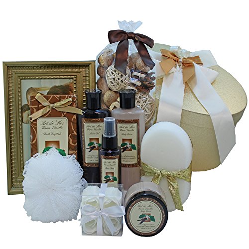 Sophisticated Luxury Warm Vanilla Spa Bath and Body Gift Basket Set