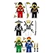 Ninjago 6 Ninjas with 8 Weapons Removable Wall Stickers Decal Set