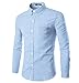 NUTEXROL Men Plaid Cotton Casual Slim Fit Long Sleeve Button Down Dress Shirts