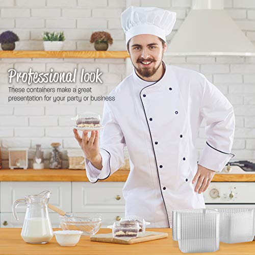 4 Container+Clear+Cheesecake+Containers+Medium+Disposable