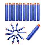 Foam Darts, Hosim 100pcs Nerf Refill Bullet Darts Pack 2.84in/7.2cm Soft Foam Safe Round Head and Air Hole Universal Standard Dart for Most Nerf N-strike Elite Series Blasters Kid Toy Gun (Blue)