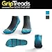 Men’s & Women’s Blue No-Slip No Show Grip Tread Hospital & Yoga Socks