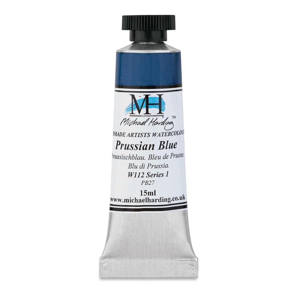 Michael Harding Professional Watercolors - 15ml Tubes (Prussian Blue)