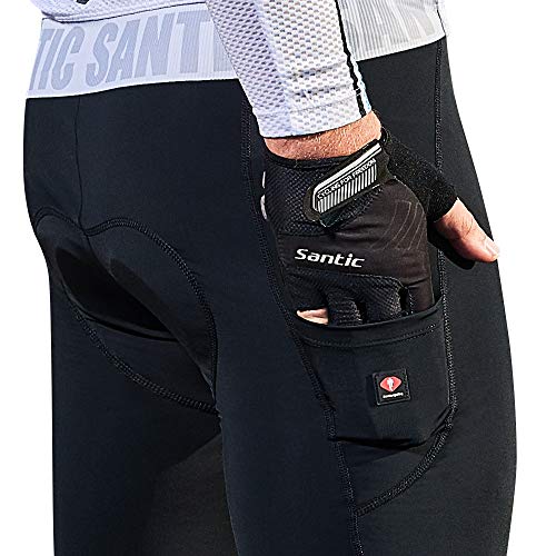 image for Santic Men's Cycling Pants 4D Padded Bicycle Tights Leggings for Outdo