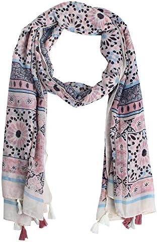 Fred Life Lightweight Soft Pink Flower Scarf For Women (pink)