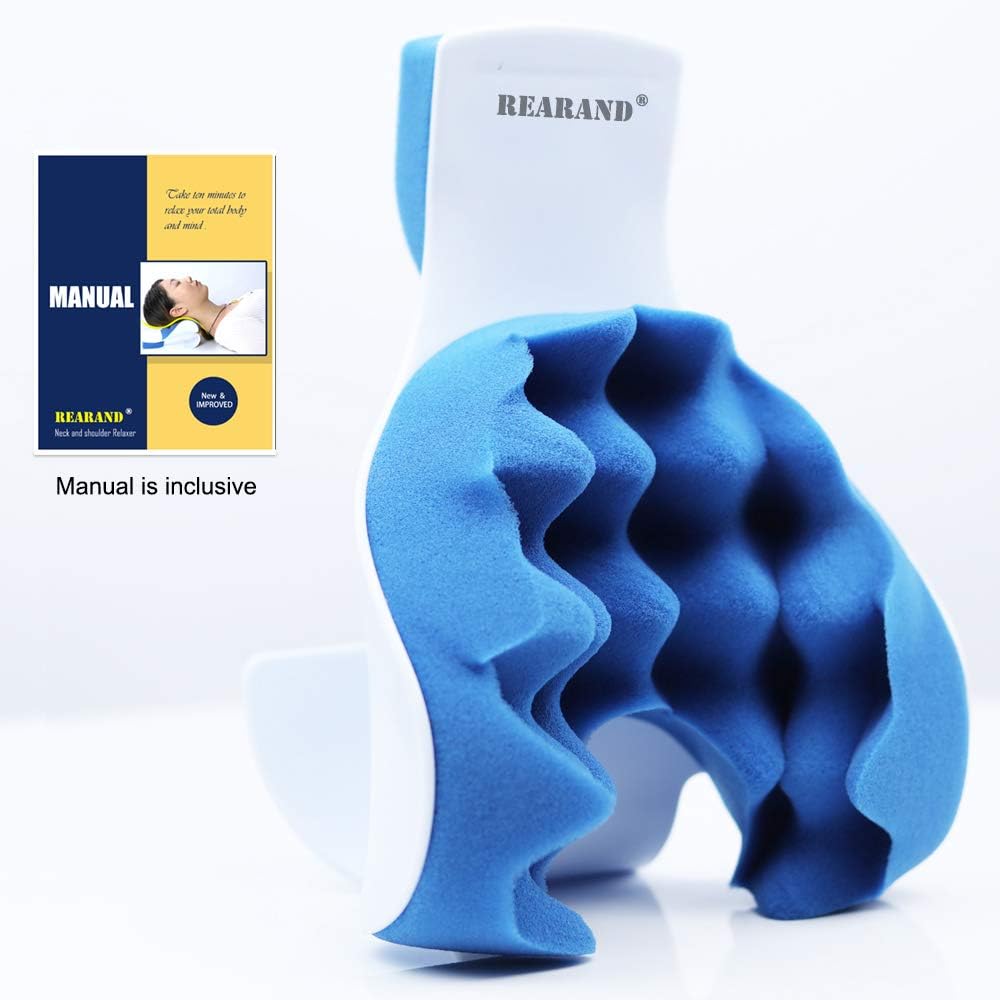 REARAND Neck and Shoulder Relaxer Neck Pain Relief and Neck Support Shoulder Relaxer Massage Traction Pillow Chiropractic Pillow for Pain Relief Management and Cervical Spine Alignment Neck Stretch: Home & Kitchen
