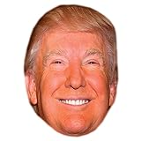 Donald Trump (Smiling) Celebrity Mask, Cardboard Face and Fancy Dress Mask